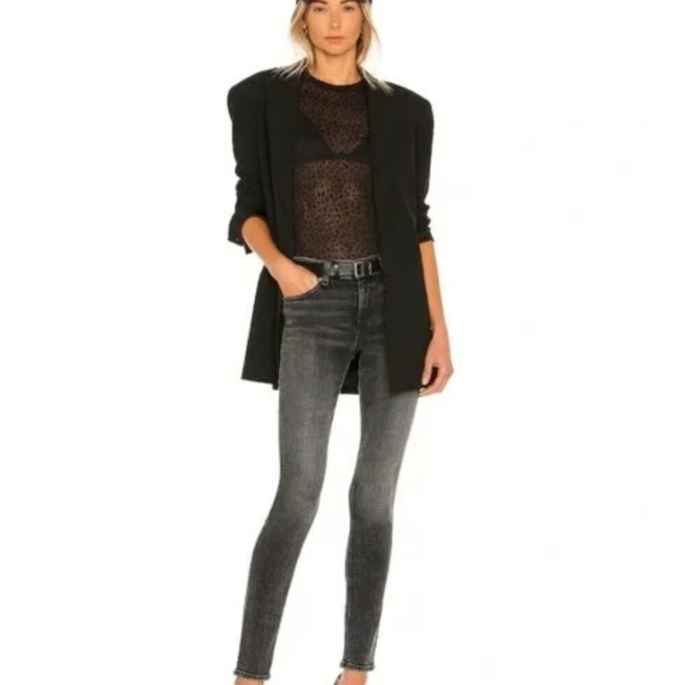Rag & Bone Cate Mid Rise Skinny Jeans in Black Opal Size 29 - Picture 9 of 9
